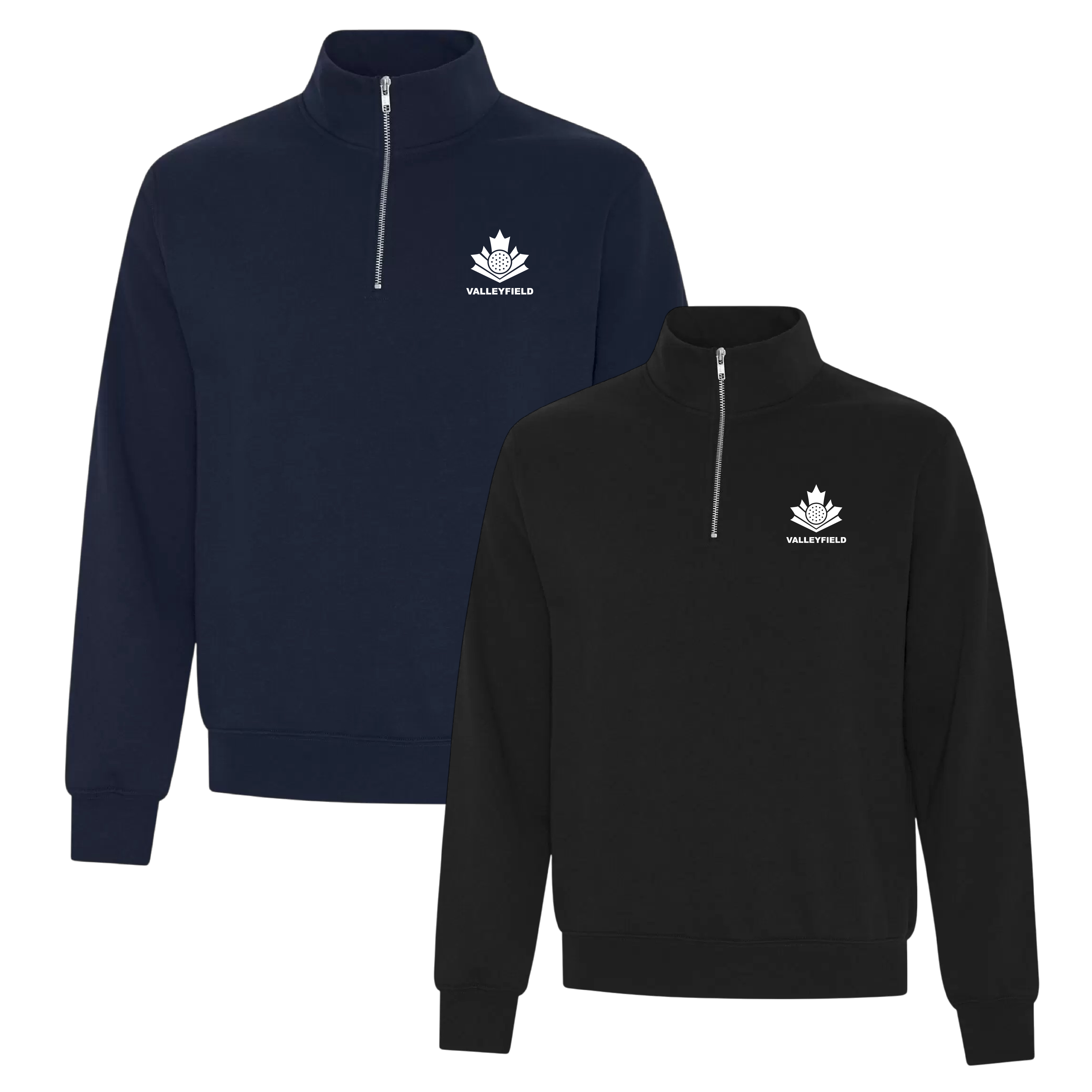 Chandail 1/4 zip unisexe brodé